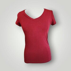 Sammie Jo Wine V-Neck T-Shirt